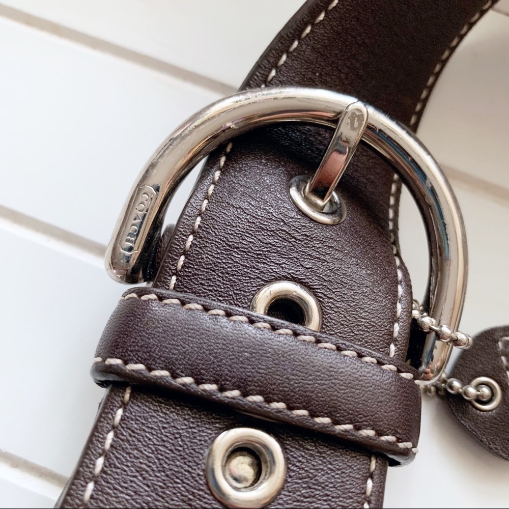 Coach Signature C Brown Crossbody Shoulder Purse Bag Authentic - Picture 6 of 6